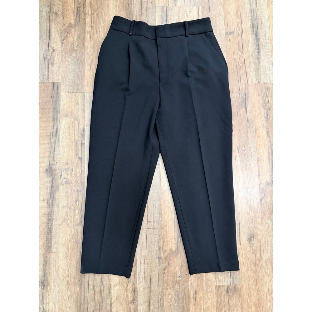 ZARA‎ Black Tailored Dress Pants Stretch Straight Leg XL - Picture 3 of 11